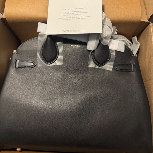 NWT Coach Soft Empire Carryall Bag 40-Brass/Black - Picture 3 of 12